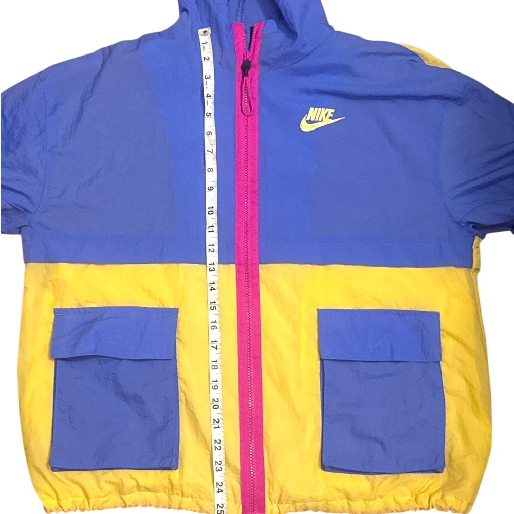 Nike Windbreaker Jacket Purple and Yellow Retro-Inspired - Size M - Picture 7 of 9